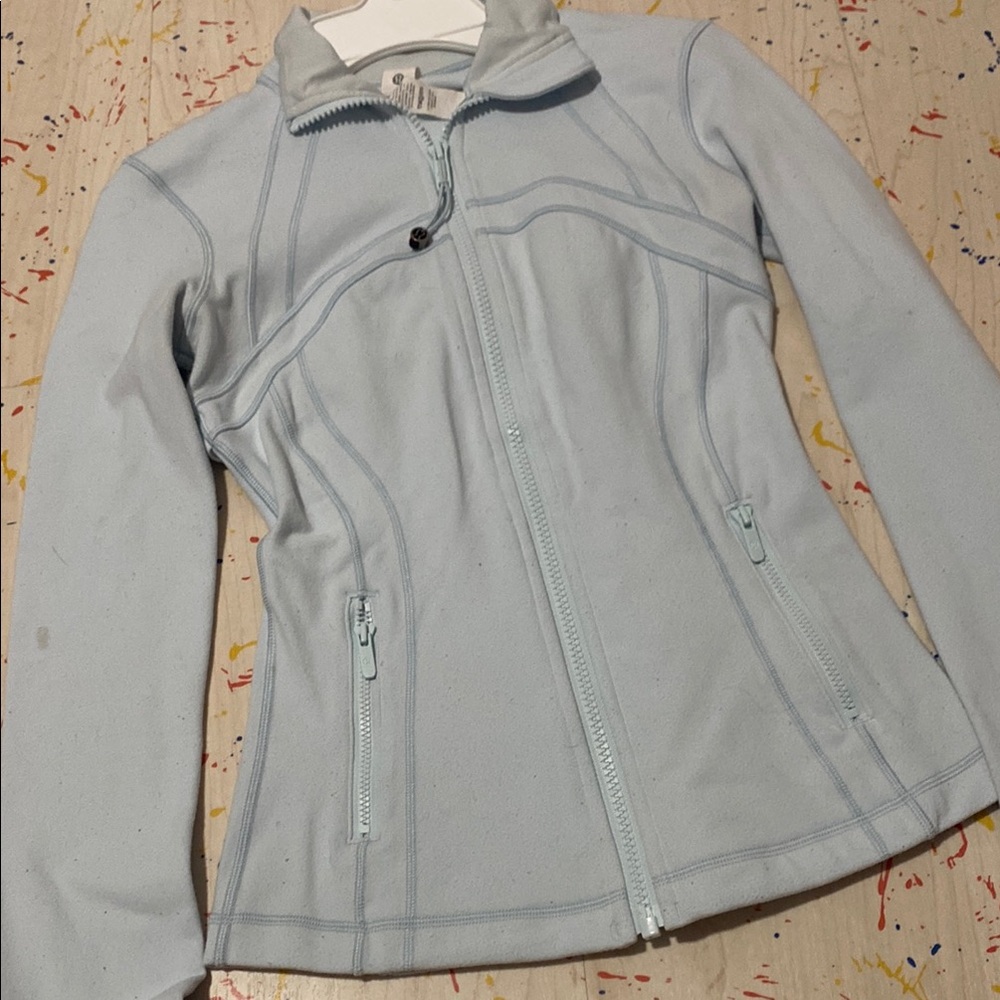 lululemon light blue define jacket size 0